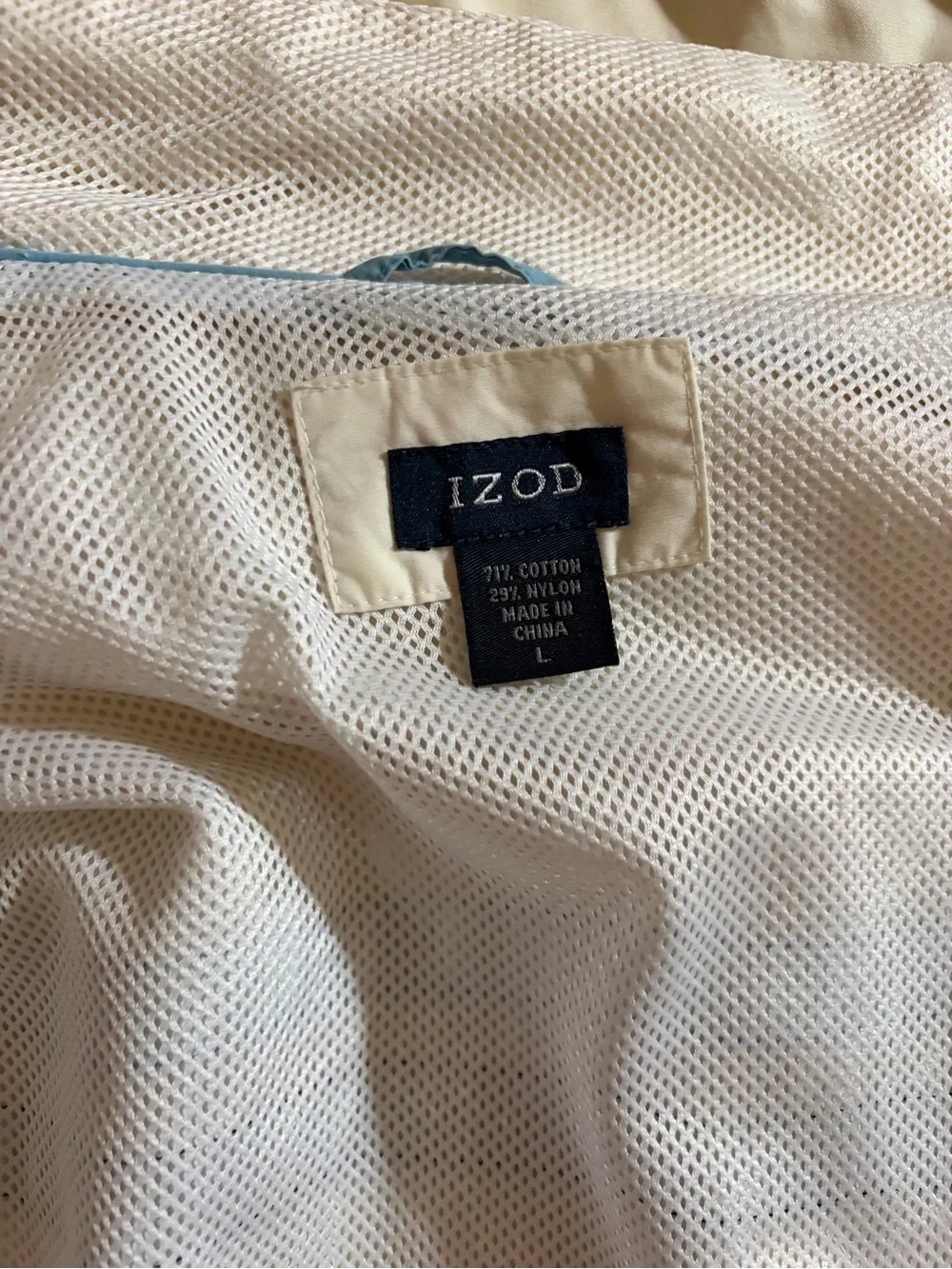 Izod White Windbreaker